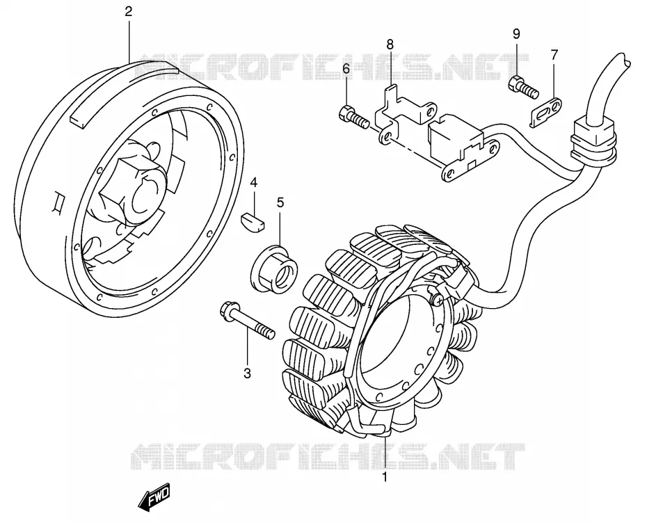 ALLUMAGE ROTOR - STATOR Suzuki QUAD 500 KINGQUAD 2006  LT-A500FK6(P28/P33)