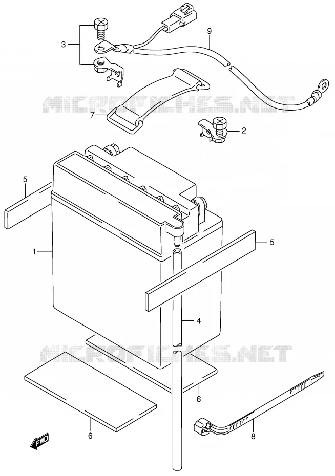 BATTERIE Suzuki QUAD 160 OZARK 2003  LT-F160K3(P24)