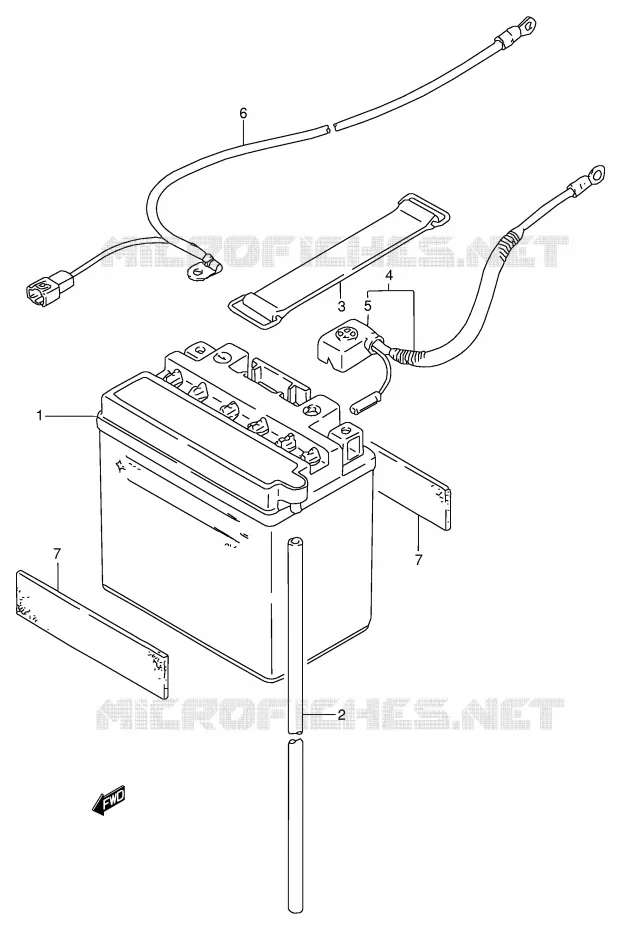 BATTERIE Suzuki QUAD 250 OZARK 2000  LT-F250FY(E24)