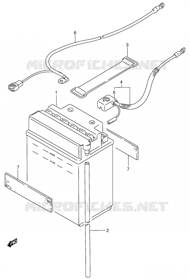 BATTERIE Suzuki QUAD 300 KINGQUAD 2000  LT-F300FY(E24)