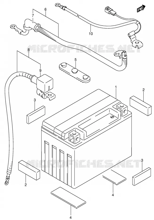 BATTERIE Suzuki QUAD 400 QUADSPORT 2004  LT-Z400ZK4(E3/E28)