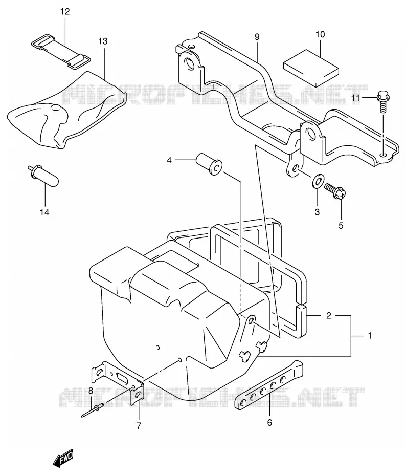 BOITE - TROUSSE A OUTILS Suzuki QUAD 400 EIGER 2006  LT-F400FK6(P24)