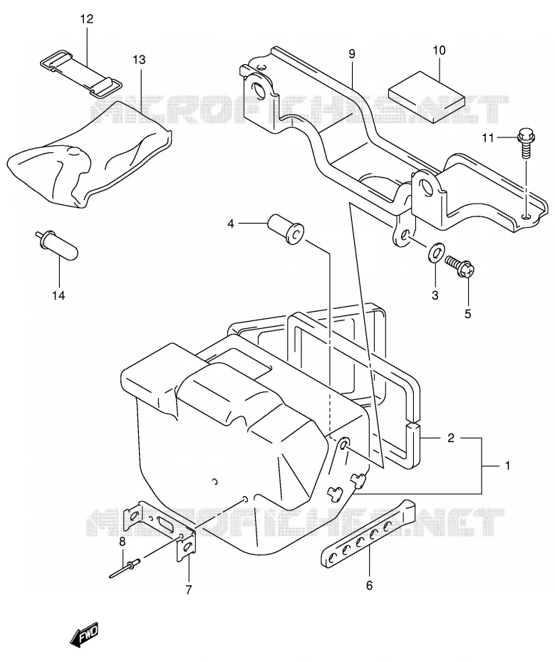 BOITE - TROUSSE A OUTILS Suzuki QUAD 400 EIGER 2006  LT-F400K6(P24)
