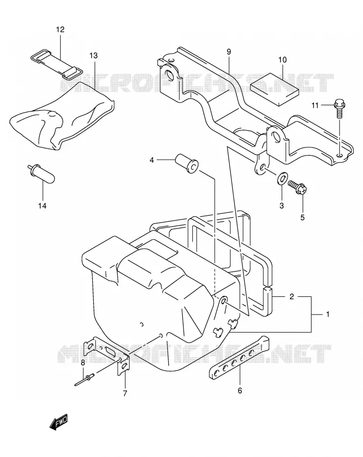 BOITE - TROUSSE A OUTILS Suzuki QUAD 400 EIGER 2007  LT-A400FK7(P24)