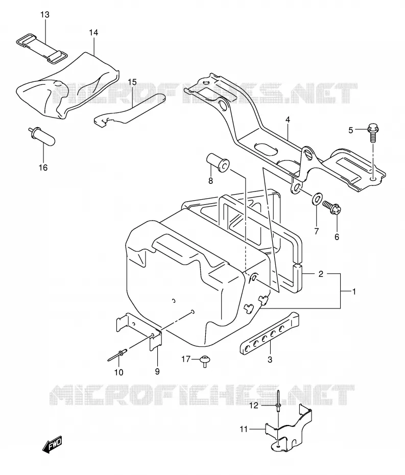 BOITE - TROUSSE A OUTILS Suzuki QUAD 500 VINSON 2005  LT-F500FK5(P28/P33)