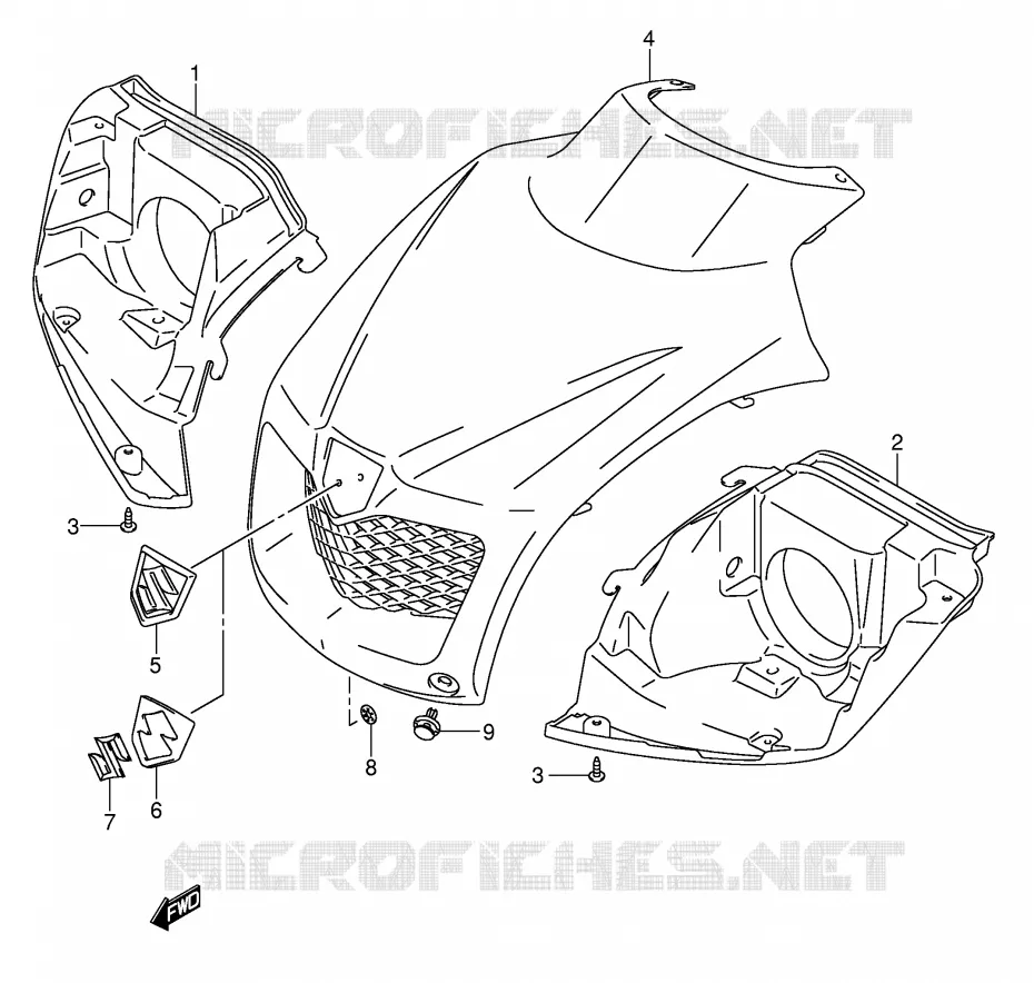BOL DE PHARE Suzuki QUAD 250 OZARK 2002  LT-F250K2(E3/E28)