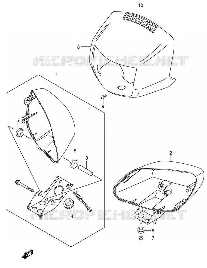 BOL DE PHARE Suzuki QUAD 500 VINSON 2002  LT-A500FK2(E3/E28)