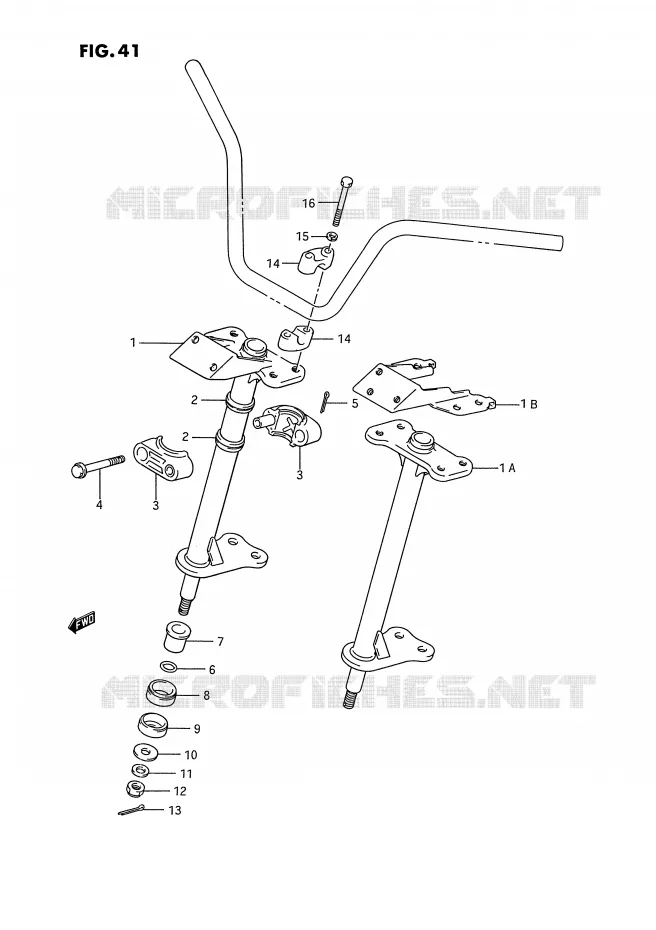 COLONNE DE DIRECTION Suzuki QUAD 250 OZARK 1991  LT-F250M(E28)