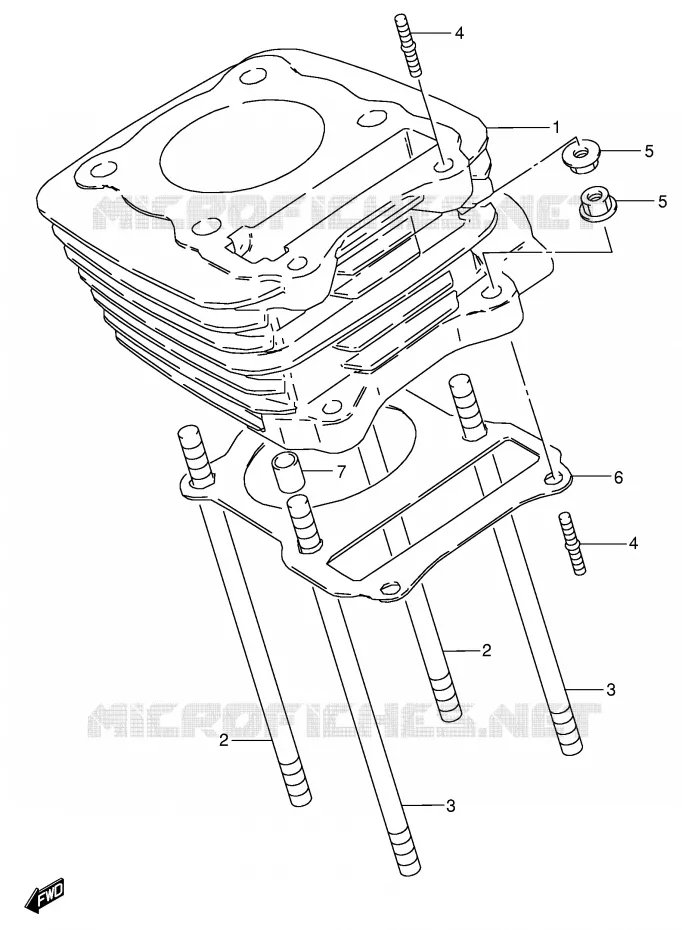 CYLINDRE Suzuki QUAD 160 OZARK 2003  LT-F160K3(P28)