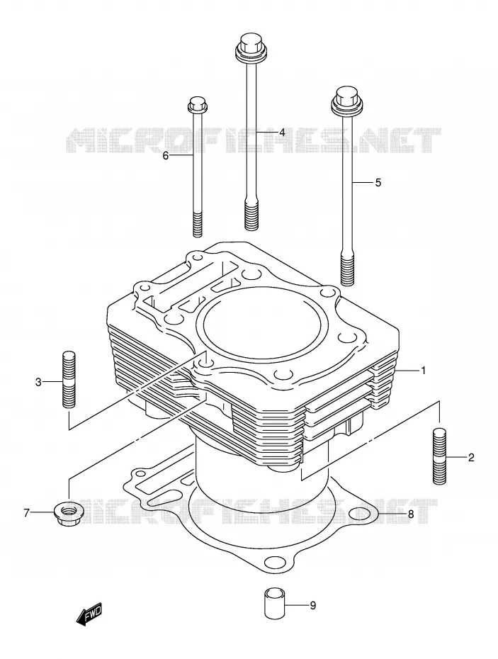 CYLINDRE Suzuki QUAD 400 EIGER 2003  LT-F400K3(P3/P28)