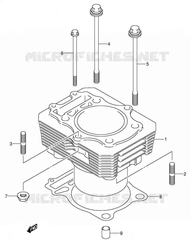 CYLINDRE Suzuki QUAD 400 EIGER 2004  LT-F400K4(P24)
