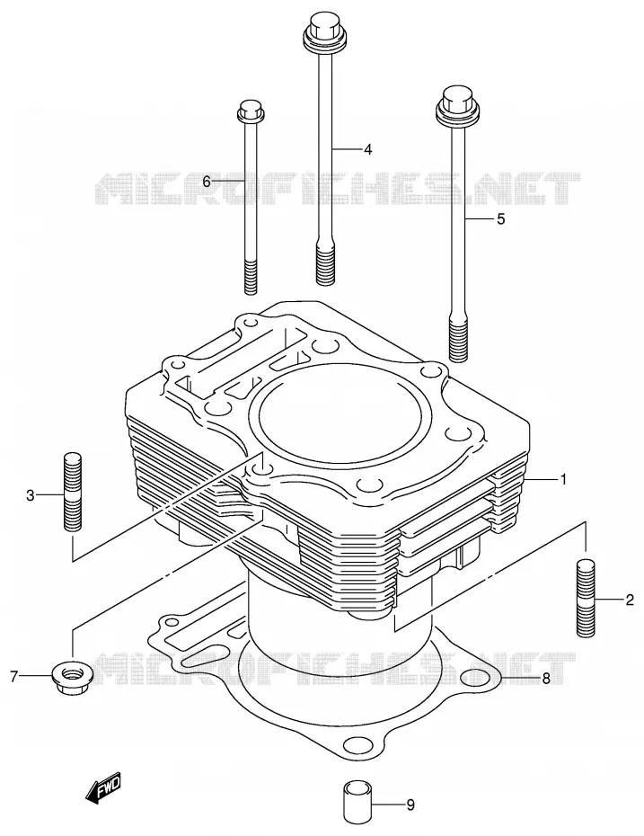 CYLINDRE Suzuki QUAD 400 EIGER 2006  LT-F400FK6(P24)