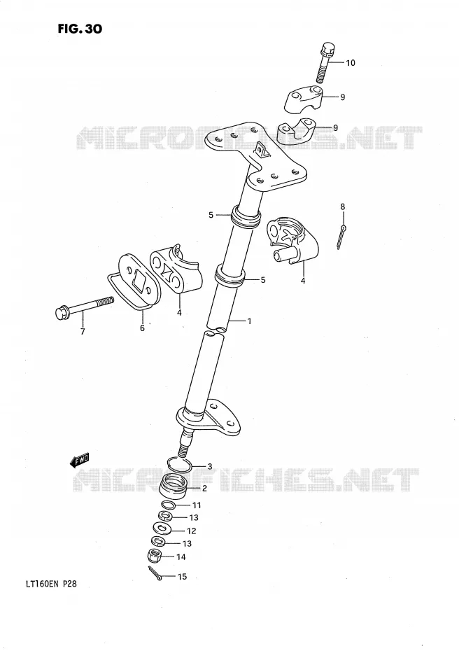 DIRECTION Suzuki QUAD 160 QUADRUNNER 1991  LT160EM(P28)