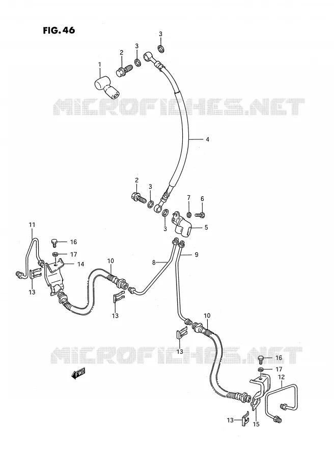 DURITE DE FREIN AVANT Suzuki QUAD 250 OZARK 1991  LT-F250M(E2)