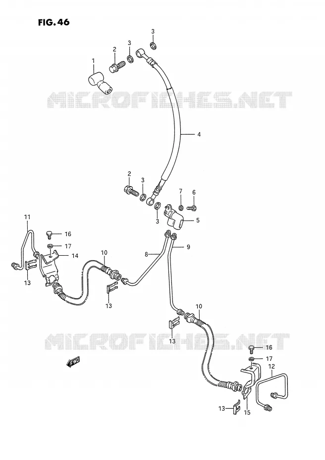 DURITE DE FREIN AVANT Suzuki QUAD 250 OZARK 1996  LT-F250T(E28)