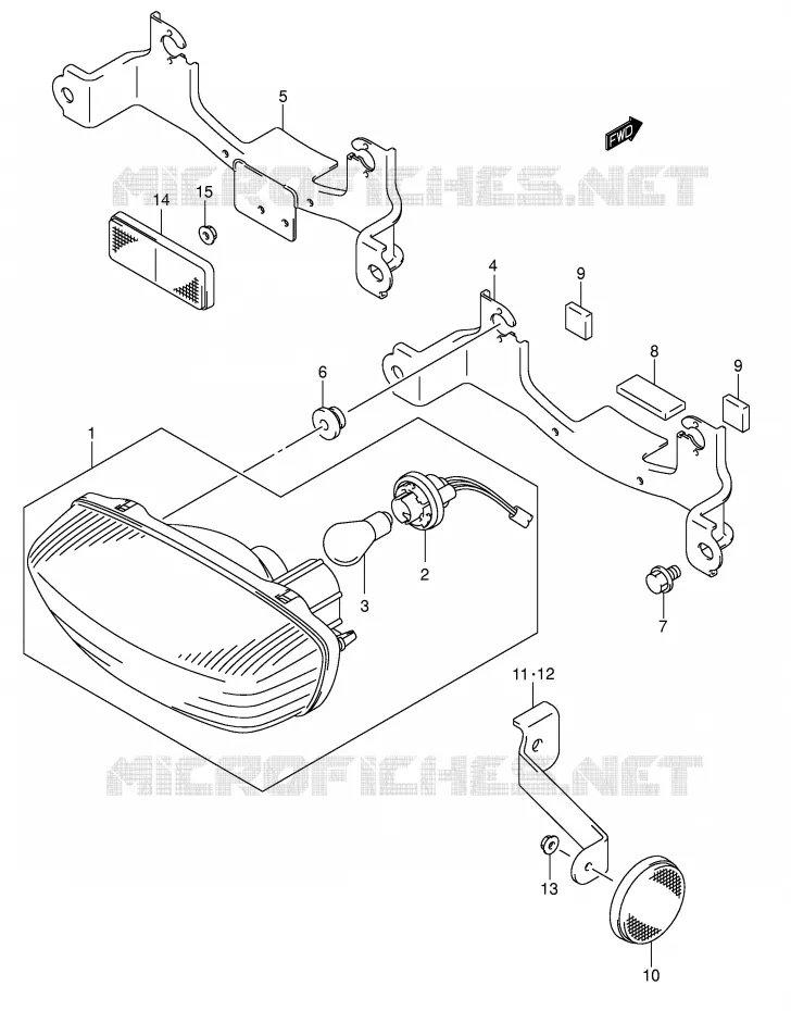 FEU ARRIERE (MODELE K5/K6) Suzuki QUAD 250 OZARK 2003  LT-F250K3(E3/E28)