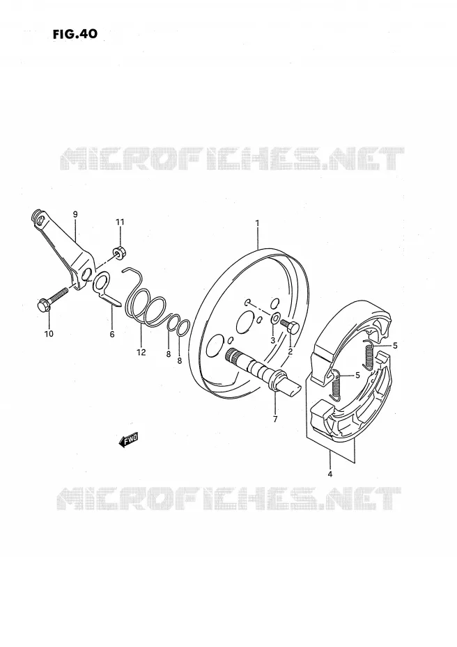 FREIN AVANT Suzuki QUAD 160 OZARK 1996  LT-F160T(P3)