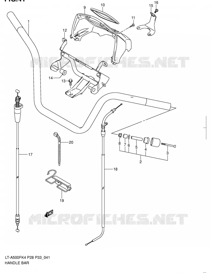 GUIDON Suzuki QUAD 500 KINGQUAD 2004  LT-A500FK4(P28/P33)