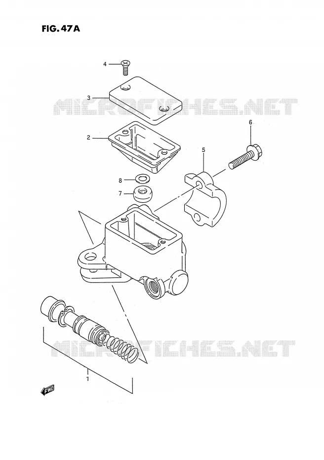 MAITRE CYLINDRE AVANT (MODELE L/M/N/P/R) Suzuki QUAD 250 OZARK 1993  LT-F250P(E2)