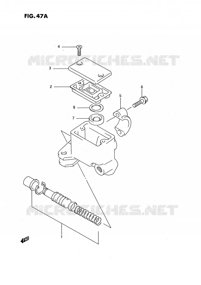 MAITRE CYLINDRE AVANT (MODELE M/N/P/R/S/T) Suzuki QUAD 250 OZARK 1989  LT-F250K(E3)