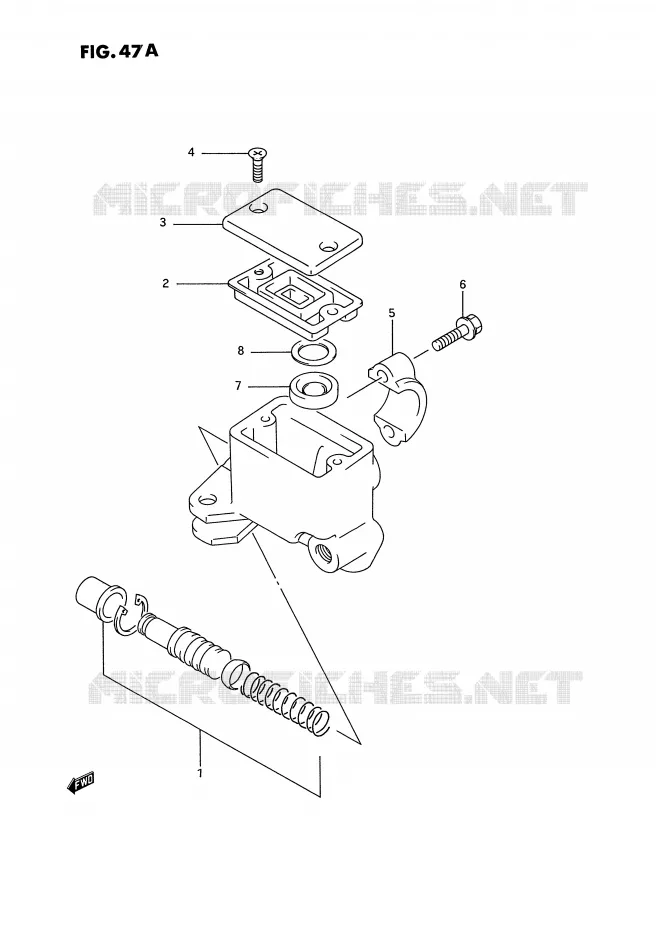 MAITRE CYLINDRE AVANT (MODELE R/S/T) Suzuki QUAD 250 OZARK 1989  LT-F250K(E28)