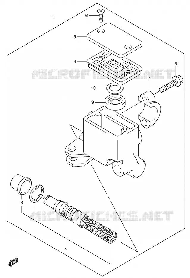 MAITRE CYLINDRE AVANT Suzuki QUAD 400 EIGER 2003  LT-A400FK3(P3/P28)