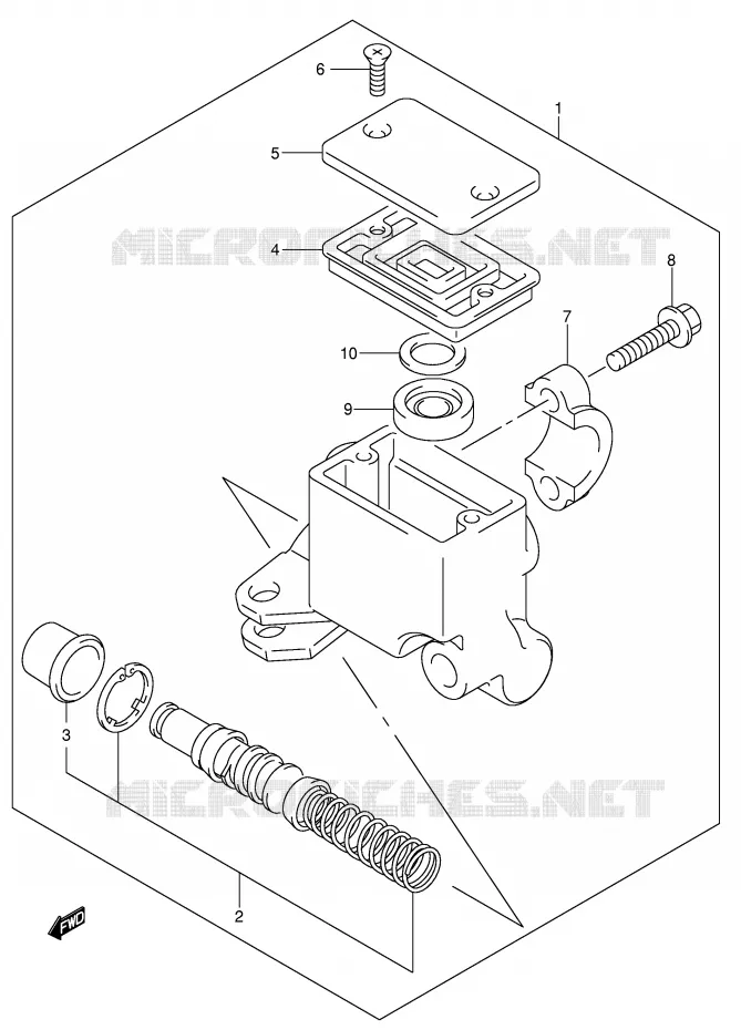 MAITRE CYLINDRE AVANT Suzuki QUAD 500 VINSON 2005  LT-F500FK5(P24)