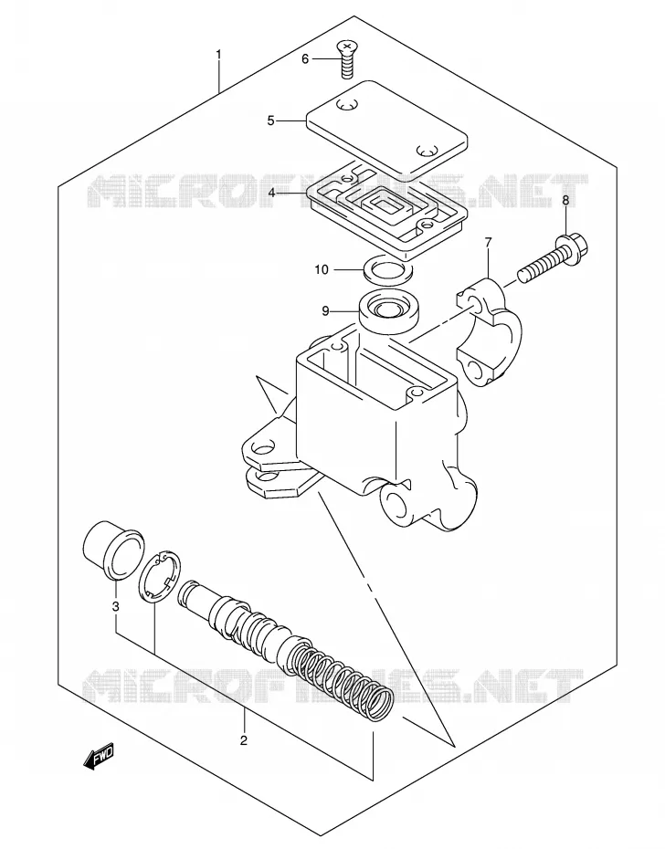 MAITRE CYLINDRE AVANT Suzuki QUAD 700 KINGQUAD 2005  LT-A700XK5(E28/E33)