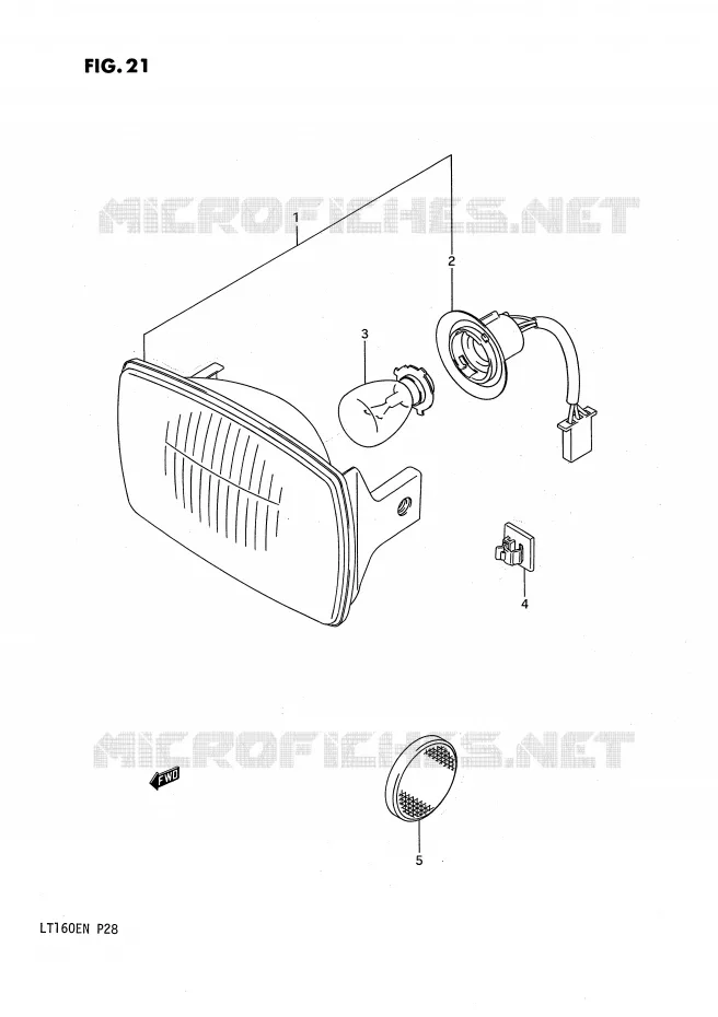 PHARE Suzuki QUAD 160 QUADRUNNER 1992  LT160EN(P28)