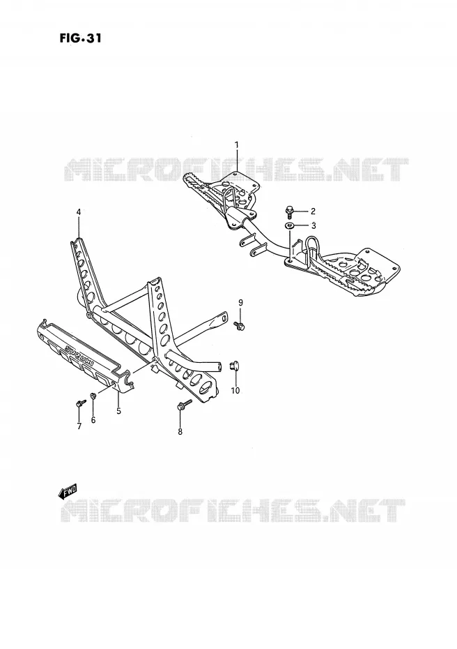 REPOSE PIED Suzuki QUAD 250 KINGQUAD 1993  LT-F4WDP(E2)