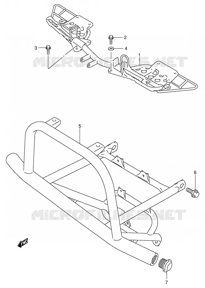 REPOSE PIED Suzuki QUAD 300 KINGQUAD 2000  LT-F300FY(E24)
