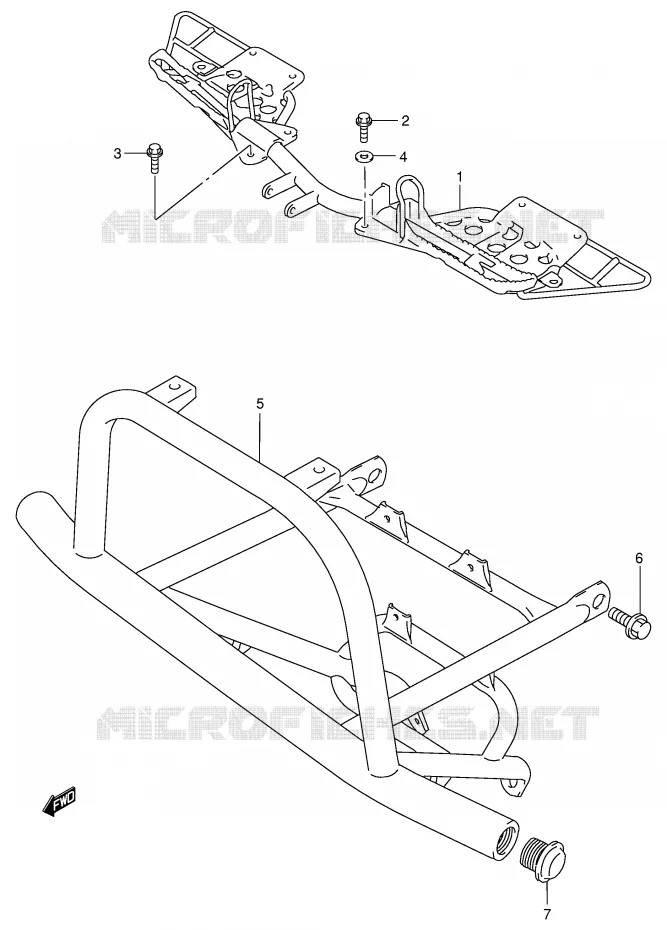 REPOSE PIED Suzuki QUAD 300 KINGQUAD 2001  LT-F300K1(E24)