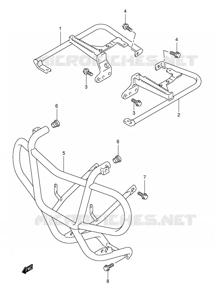 REPOSE PIED Suzuki QUAD 400 EIGER 2003  LT-A400FK3(P3/P28)