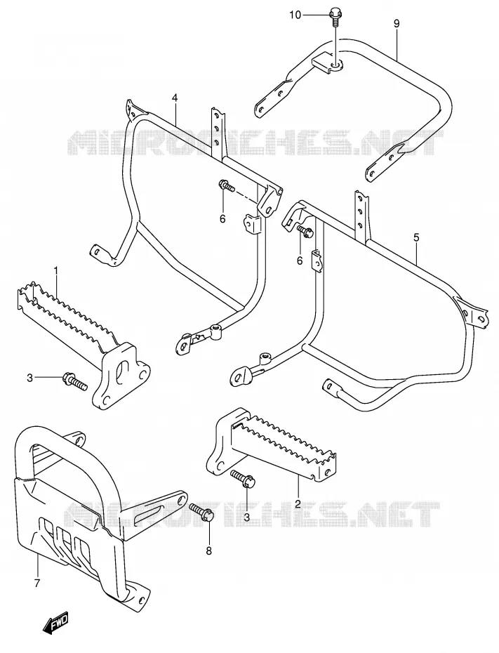 REPOSE PIED Suzuki QUAD 400 QUADSPORT 2004  LT-Z400K4(E3/E28)