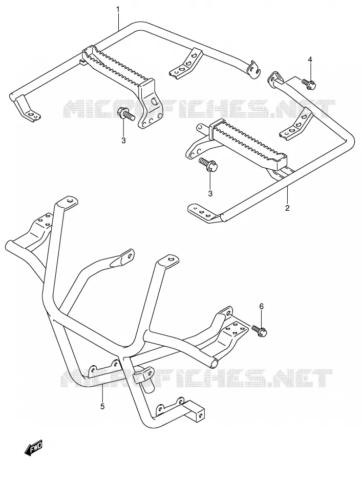 REPOSE PIED Suzuki QUAD 500 KINGQUAD 2003  LT-A500FK3(E3/E28)