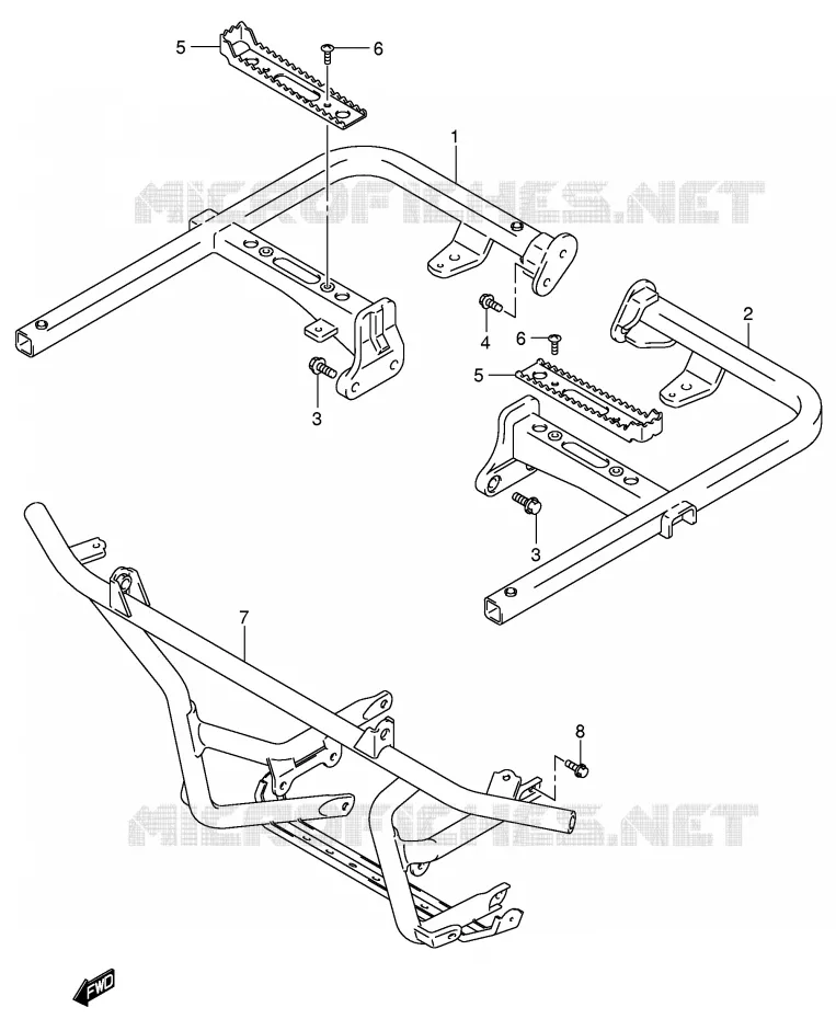 REPOSE PIED Suzuki QUAD 700 KINGQUAD 2005  LT-A700XK5(E17)