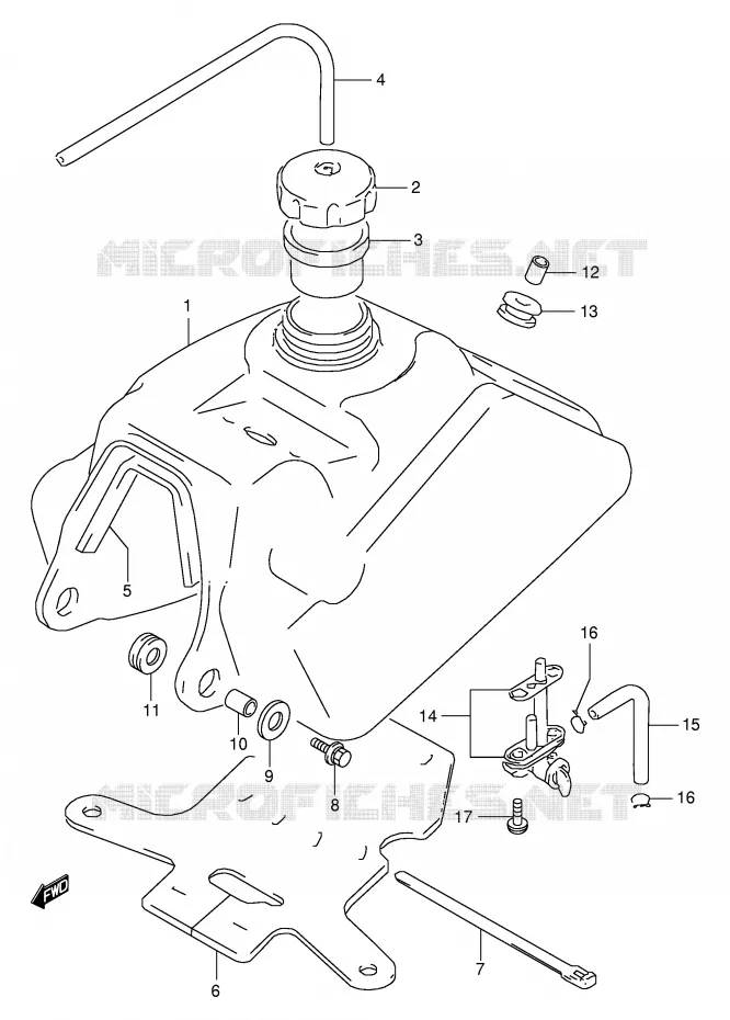 RESERVOIR D'ESSENCE Suzuki QUAD 160 OZARK 1997  LT-F160V(P24)