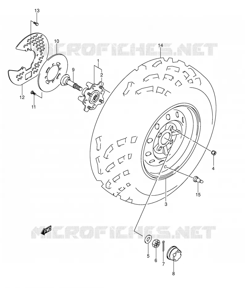 ROUE AVANT Suzuki QUAD 400 EIGER 2002  LT-F400K2(E24)