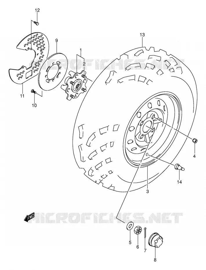 ROUE AVANT Suzuki QUAD 400 EIGER 2003  LT-A400FK3(P24)