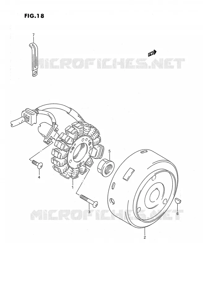 ALLUMAGE ROTOR - STATOR Suzuki QUAD 160 OZARK 1993  LT-F160P(P3)