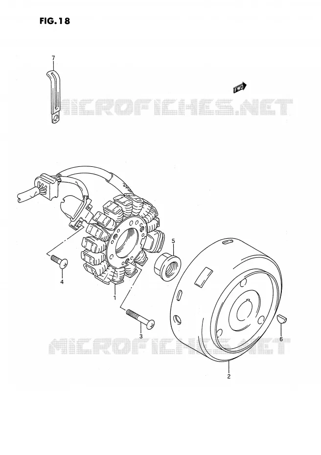 ALLUMAGE ROTOR - STATOR Suzuki QUAD 160 OZARK 1995  LT-F160S(P2)
