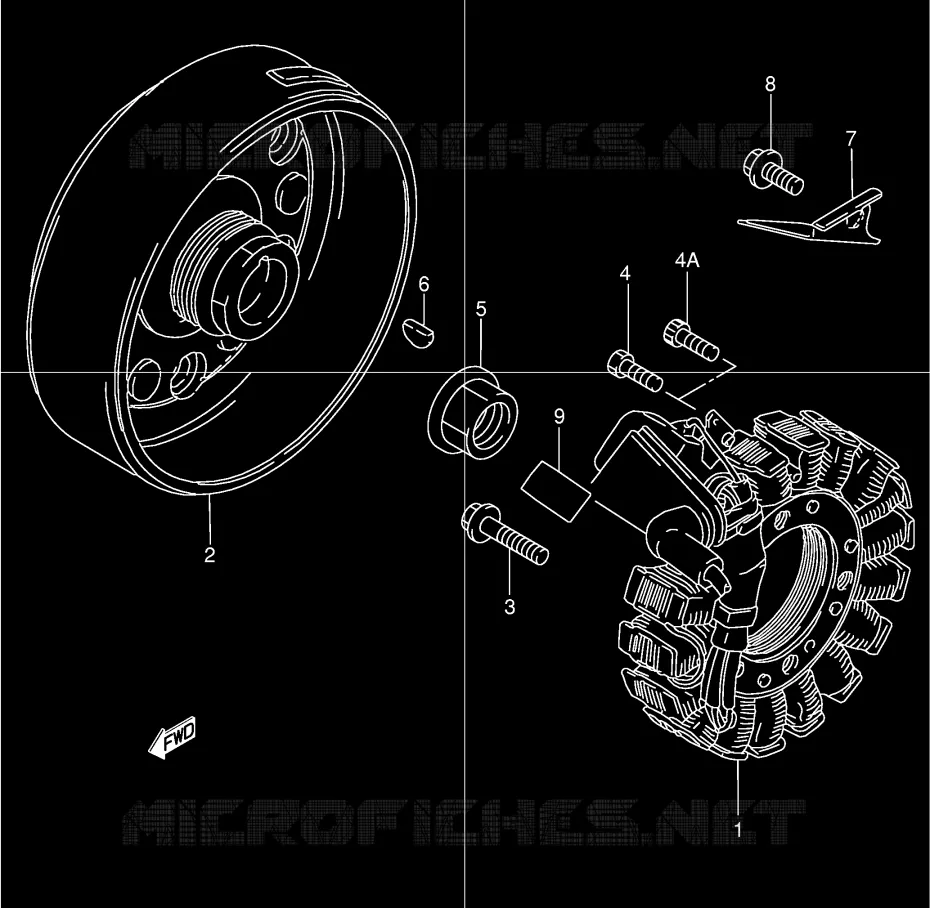 ALLUMAGE ROTOR - STATOR Suzuki QUAD 300 KINGQUAD 2001  LT-F300FK1(E24)