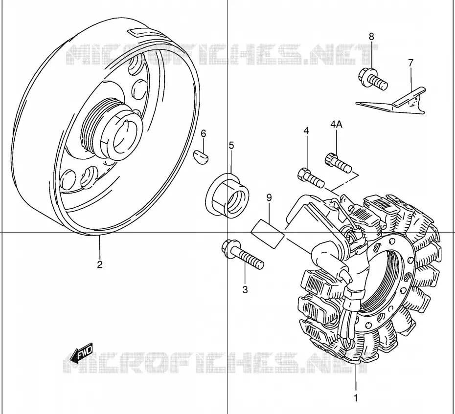 ALLUMAGE ROTOR - STATOR Suzuki QUAD 300 KINGQUAD 2001  LT-F300K1(E24)