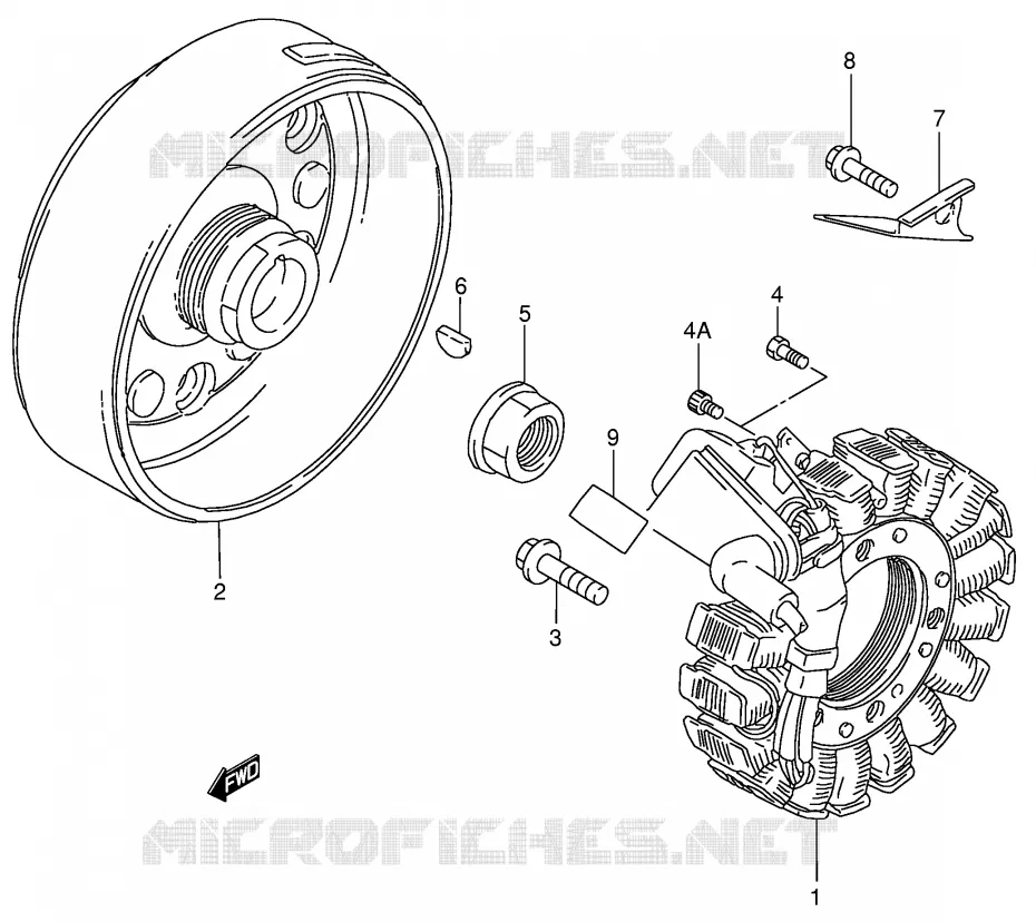 ALLUMAGE ROTOR - STATOR Suzuki QUAD 300 KINGQUAD 2002  LT-F300FK2(E3/E28)