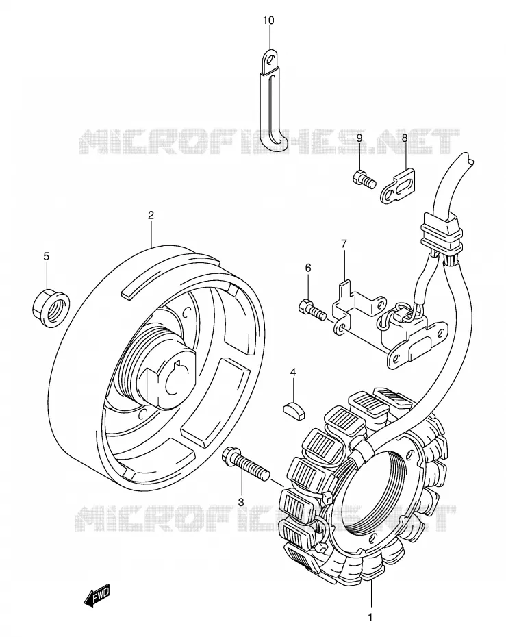 ALLUMAGE ROTOR - STATOR Suzuki QUAD 400 EIGER 2003  LT-F400FK3(P24)
