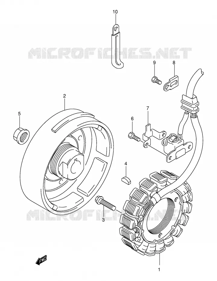 ALLUMAGE ROTOR - STATOR Suzuki QUAD 400 EIGER 2006  LT-A400FK6(P24)
