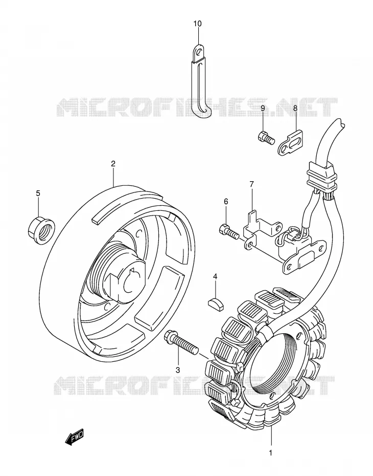 ALLUMAGE ROTOR - STATOR Suzuki QUAD 400 EIGER 2007  LT-A400K7(P3/P28)