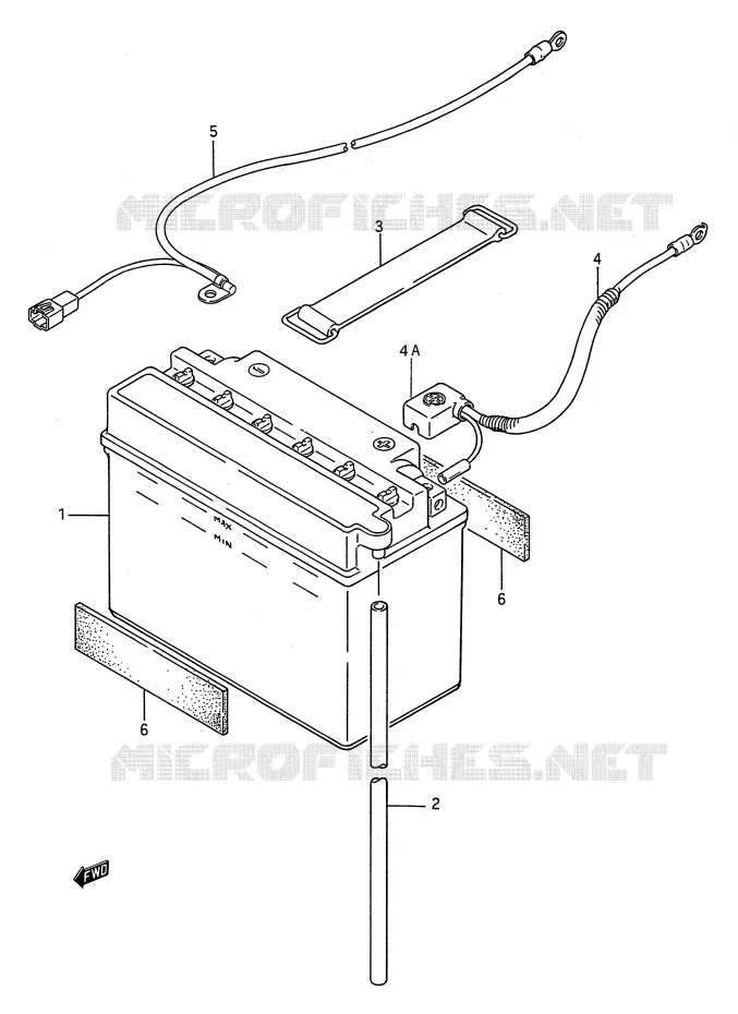 BATTERIE Suzuki QUAD 250 KINGQUAD 1994  LT-F4WDR(E28)