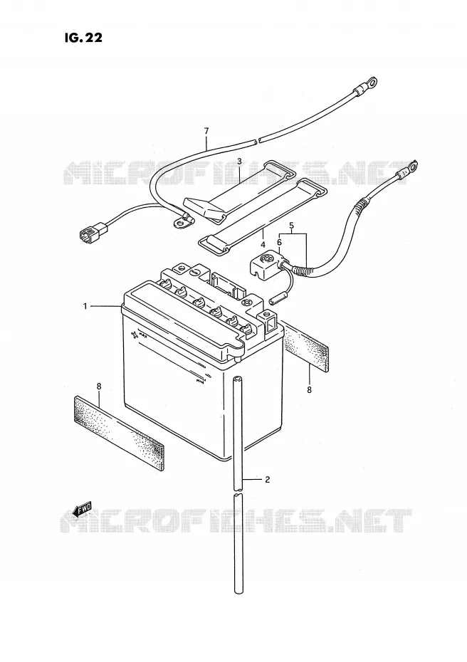 BATTERIE Suzuki QUAD 250 OZARK 1996  LT-F250T(E3)