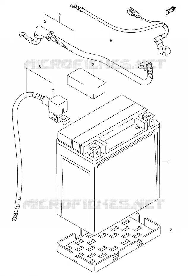 BATTERIE Suzuki QUAD 400 EIGER 2007  LT-F400K7(P24)